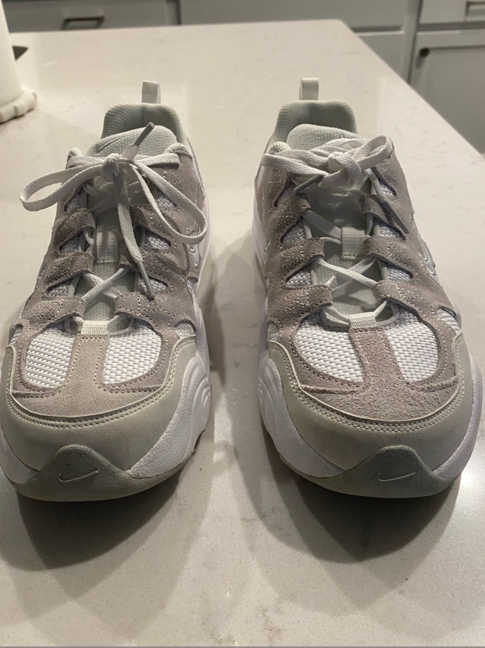 Nike Women's White and Light Gray Athletic Sneakers